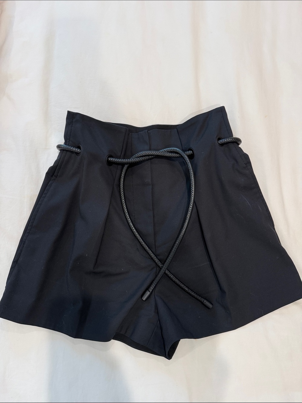 Philip Lim black shorts with belt